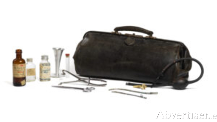 Midwifery bag dating from 1898, from the Mary Ann Fanning Collection.