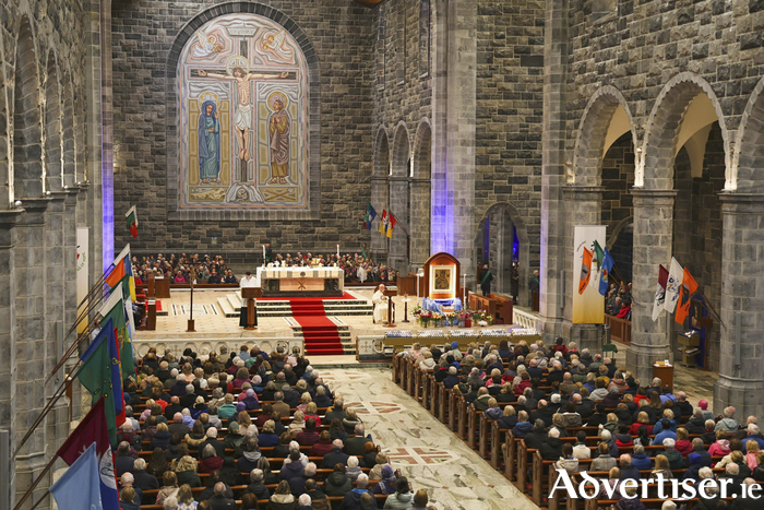 The Galway Cathedral 41st annual Novena to Our Lady of Perpetual Help on Wednesday. 
Photo: Mike Shaughnessy