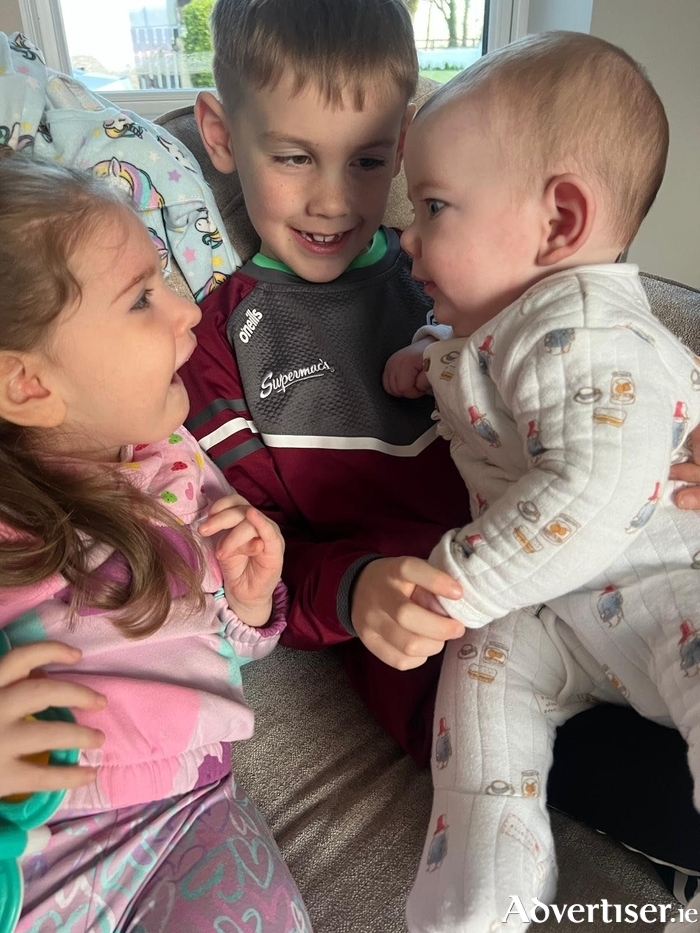 Grace Costello with brothers Milo and Paudie