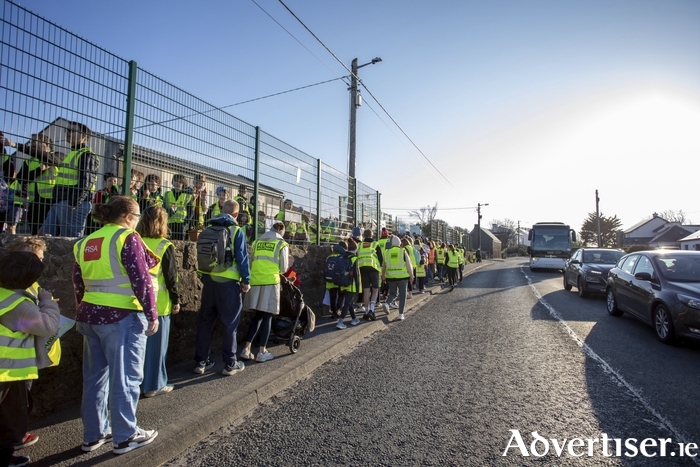 Single file only outside Barna National School, where 8,000 vehicles pass daily