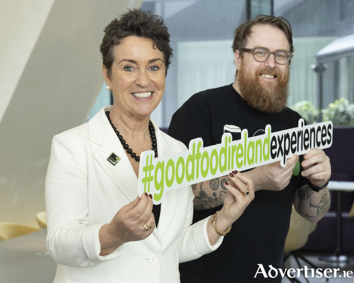 Pictured launching ‘Good Food Ireland® Experiences’ is Margaret Jeffares, CEO of Good Food Ireland pictured with JP McMahon, chef and owner, Aniar 2.0, Galway