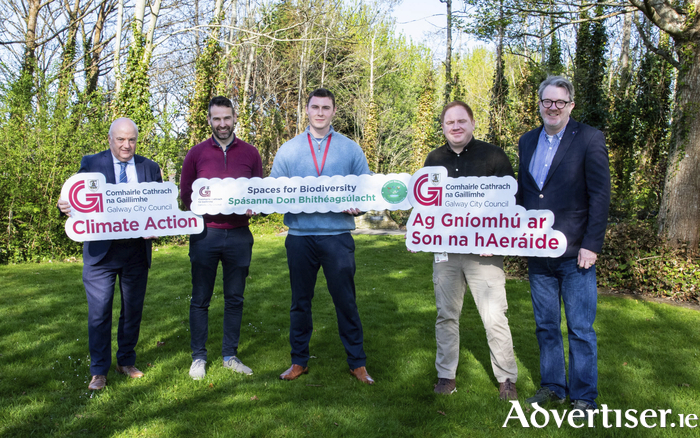 From left: Director of Services Patrick Greene, Environmental Awareness Officer Fergal Cushen, Assistant Staff Officer Diarmaid Ó Nualláin, Waste Enforcement Officer David Walsh, Deputy Mayor of the City of Galway, Cllr. Niall Mc Nelis.