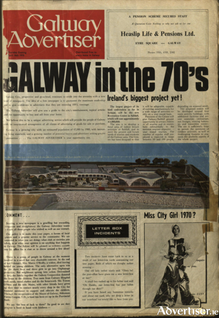 Our first front page, 55 years ago.