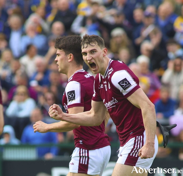 Galway’s Matthew Tierney celebrates. Photo: Mike Shaughnessy