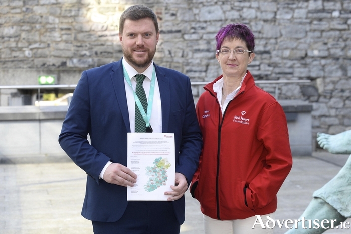 Senator Shane Curley, pictured with IHF Patient Champion Maura Canning. Pic. Justin Farrelly Photography