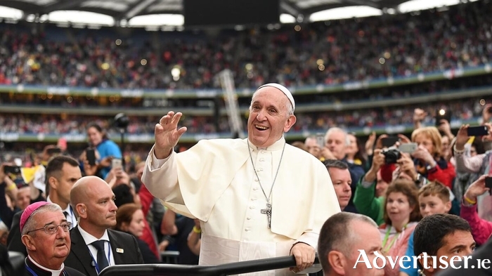 Pope Francis during his visit to Ireland in August 2018 for the World Meeting of Families. Photo: Catholic Communications Office.