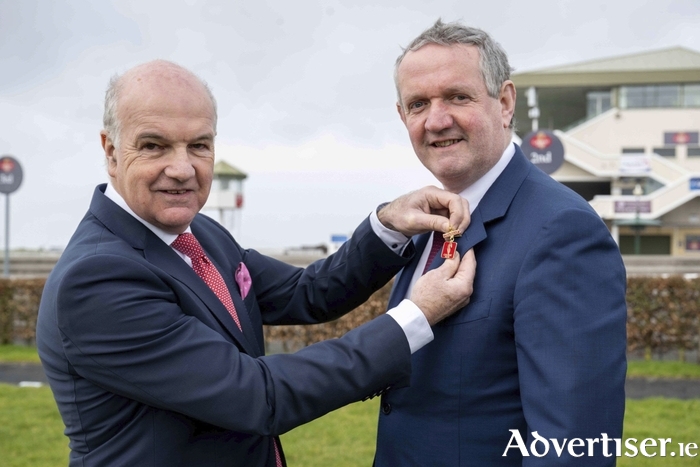 Anthony Ryan and new chairman Dr. Colm O'Flaherty at Galway Race Course Photo: Andrew Downes, xposure.