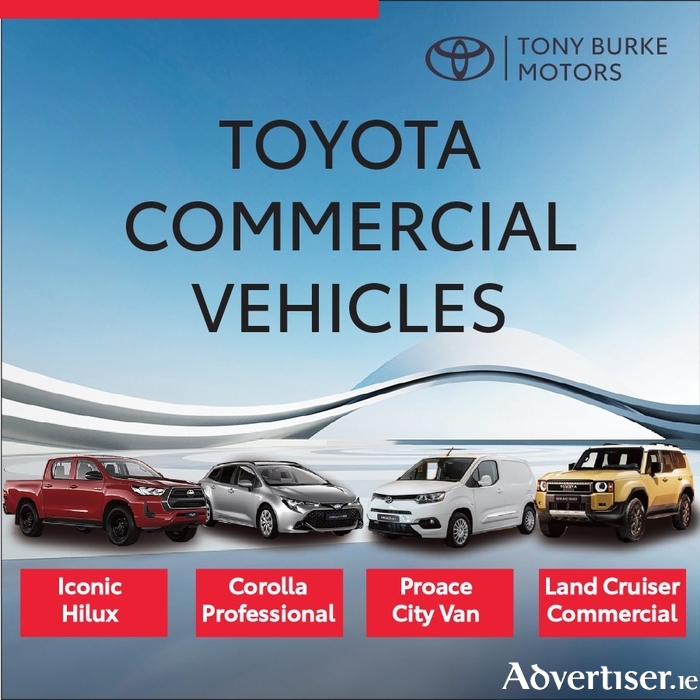 The Toyota Commercial Vehicles Open Week will take place at Tony Burke Motors from Monday, May 19 to Saturday, May 24.