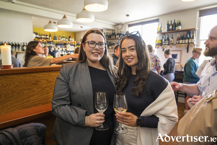 Pictured at the launch in Sheridans Wine bar were Galmont Hotel’s Niamh Coen and Kariena Callagy  Photo:Andrew Downes, xposure