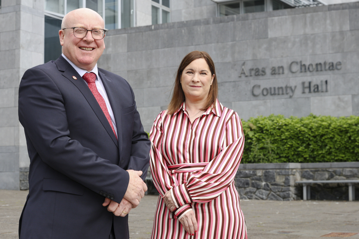Chief Executive of Galway County Council, Liam Conneally and Head of Enterprise, Caroline McDonagh. Photo by Martina Regan.
