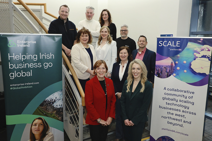 Members of Enterprise Ireland, SCALE by Platform94 business leaders and Marie Donnellan, Platform94 CEO.