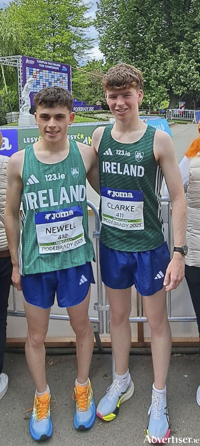 Matthew Newell of Tuam AC and Seamus Clarke, Moy Valley, made up the Irish team at the 
European Race Walk Championships.