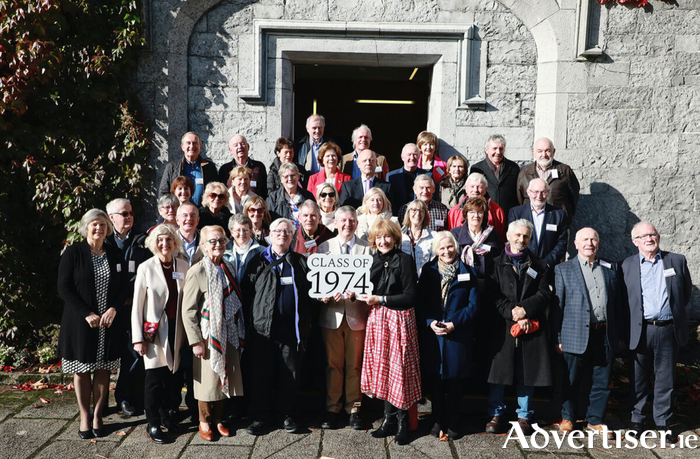 The Class of 1974 celebrating their 50-year reunion on campus last year. Credit – Sean Lydon. 