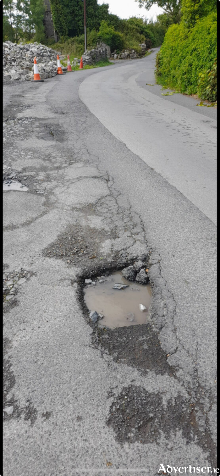 A Castlegar pot hole (Photo: Shane Forde)