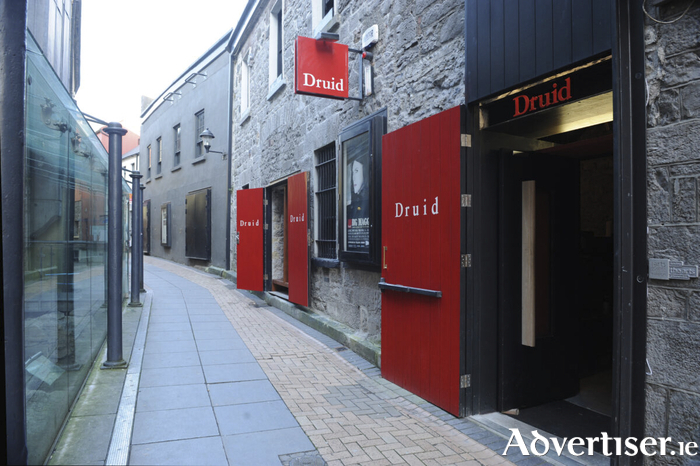 The Mick Lally Theatre was once a McDonogh storehouse of Quay St on what was formerly Red Earl's Lane, Chapel Lane, and Courthouse Lane, it was renamed Druid Lane in 1996 for Druid's 21st birthday. (Photo: Colm Hogan)