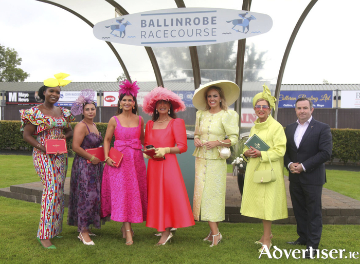 Pictured L-R: Mary Thabe, Eliana Maibem, Fiona Faherty, Veronica Walsh, Caoimhe McGinley (judge), Liz Maher and Peter Fergus (GM, The Lodge)