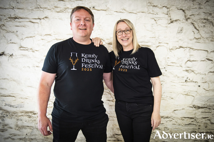 Laurie and Sonya O’Dwyer (event organisers) pictured at the announcement of the inaugural Kerry Drinks Festival taking place at Killarney Racecourse on Saturday, November 15. Tickets go on sale at 7pm on July 18 at kerrydrinksfestival.com. Photo: Giovanni Valente.