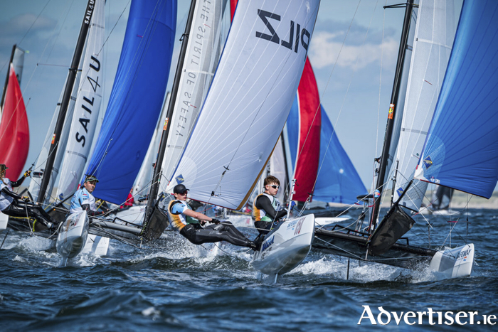 Seán Lemonnier and Sam Rigley in action. (Photo: Laurens Morel - Salty Colours)