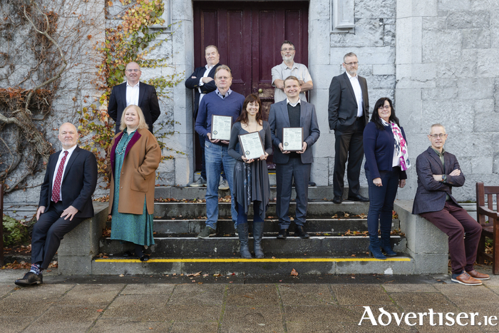 In 2022, Fidelity Investments Ireland and the Insight SFI Research Centre celebrated the joint filing of a patent at the University of Galway, marking a milestone in their research collaboration. (Pictured left to right: Pictured: Richard Murphy, Ian Gallivan, Pat Dempsey, Paul Buitelaar, John McCrae, Edward Curry, James Livesey, Lorna Martyn, Cécile Robin, Carmel McGroarty Mitchell and Thomas McGuire)
Photo Martina Regan.