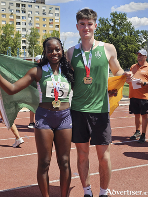 Lucy Hounkponou and Shane Mc Govern,&nbsp;both of GCH, at the FISEC Games international last weekend in Budapest.