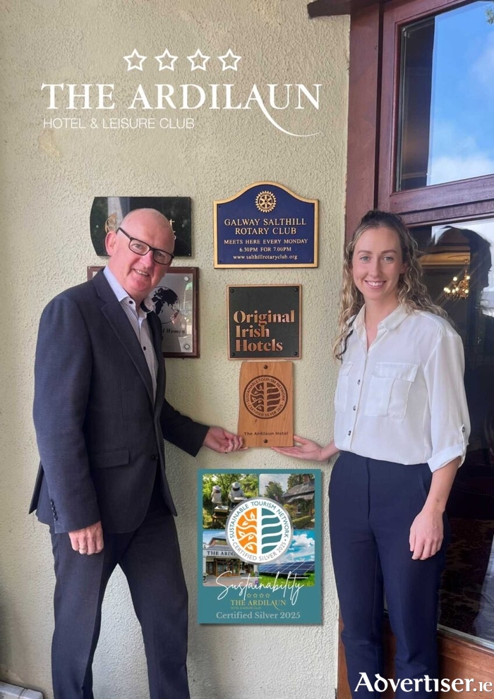 John Ryan (owner of The Ardilaun Hotel) and Christina Hanley (HR Manager and Sustainability Project Lead).