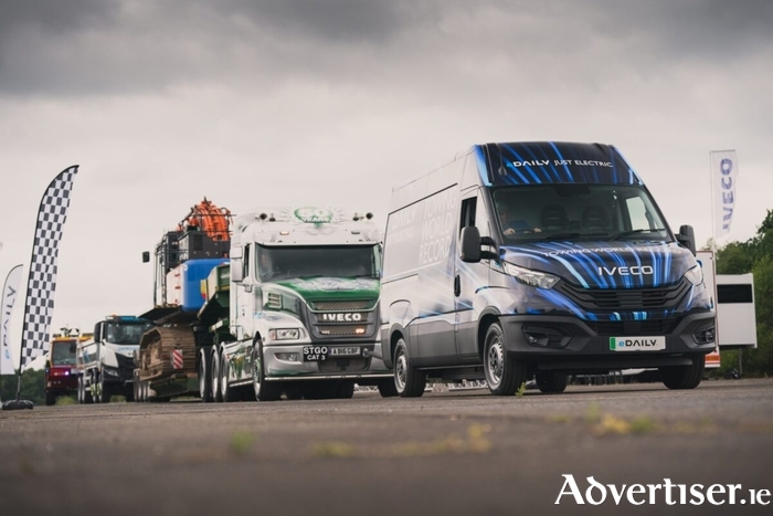 An Iveco eDaily van has claimed the Guiness World Record for the 'heaviest weight towed by an electric van'.