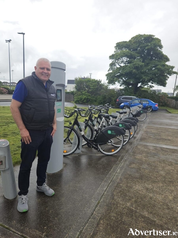 Cllr Shane Forde at the Dublin Road bike station