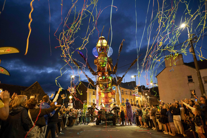 Galway became a dreamscape, a backdrop to art in motion for Planète Vapeur’s amazing show Microcosmos during the Galway International Arts Festival. Photo: Andrew Downes, Xposure