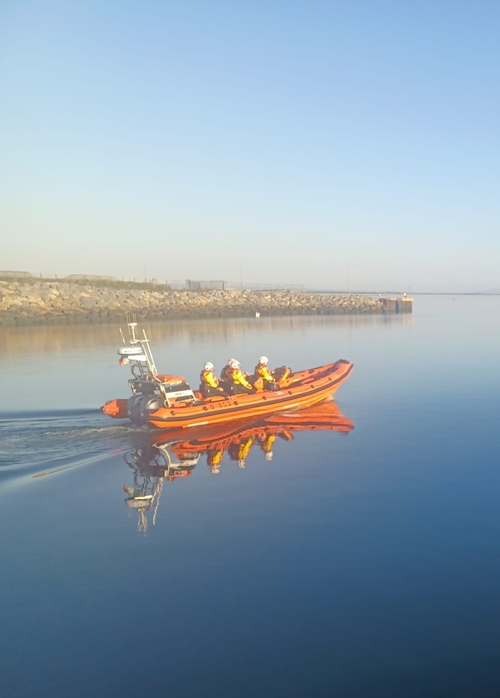 Galway RNLI volunteer crew and lifeboat on a recent training exercise.
