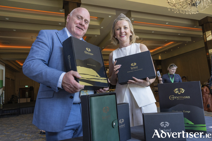 Noel Grealish, TD, Minister of State at the Department of Agriculture, Food and the Marine and Kate O’Callaghan-Momberg, Ireland Exclusive, Galway. Pic Orla Murray/Coalesce