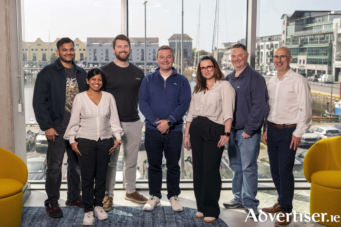 Pictured as Liberty IT opens its new office in Galway’s Bonham Quay as part of its exciting growth plans and commitment to playing a key role in supporting the tech industry across the West of Ireland are Praveen Talavar, Software Engineer; Valentina Rodrigues, Principal Software Engineer; Alan Quigley, Principal Software Engineer; Tony Marron, Managing Director; Trista Monaghan, Engineering Manager; Wes Fleming, Solutions Engineer and Trevor McWeeney, Senior Engineering Manager.
