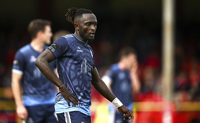 Jeannot Esua of Galway United during the SSE Airtricity Men's Premier Division match between Shelbourne and Galway United at Tolka Park in Dublin. (Photo by Seb Daly/Sportsfile)