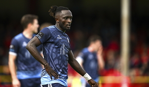 Jeannot Esua of Galway United during the SSE Airtricity Men&#039;s Premier Division match between Shelbourne and Galway United at Tolka Park in Dublin. (Photo by Seb Daly/Sportsfile)