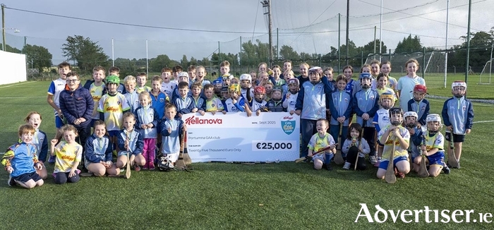 Portumna GAA  members with their Kellog's GAA Cúl Camps competition prize.