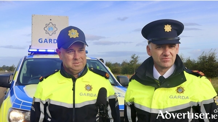 Inspector Adrian Queeney (left), Roads Policing, Galway Division and Superintendent Padraic Burke, Road Policing, North Western Region.