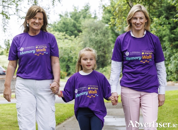 MEP Nina Carberry pictured with Zoe Ryan and Laura Murphy (CEO Venue Theatre, Ratoath) at the launch of the Alzheimer's Memory Walk supported by Aviva.  The Memory Walk supported by Aviva takes place on Sunday, 21st September at 12noon and is open to all.