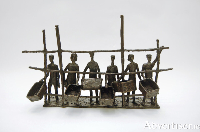 'Six Children Seeking Food', in bronze, by John Behan