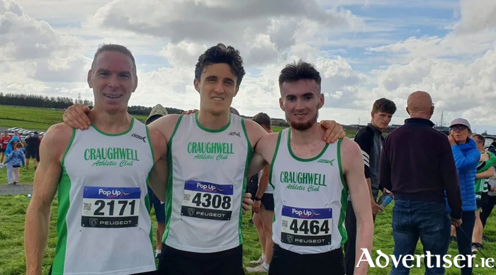 Craughwell AC trio Fergus Kelly, William Fitzgerald (Winner), 
and Oisin Davis (Third)