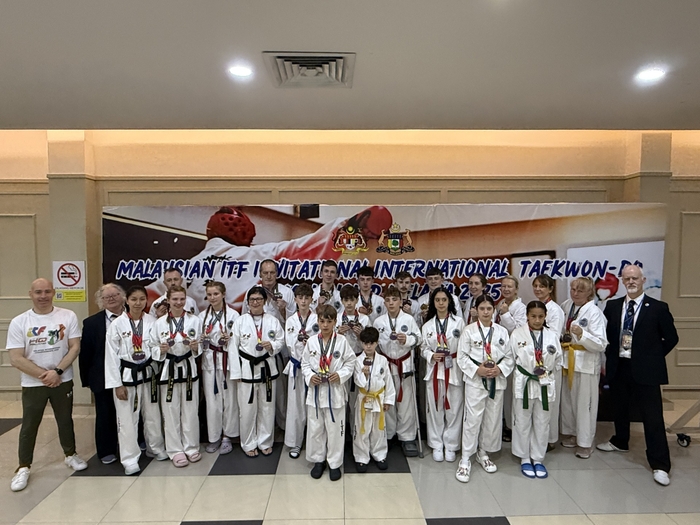 The Connacht Taekwon-Do Academy squad pictured at the Malaysian International Championships.