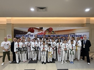 The Connacht Taekwon-Do Academy squad pictured at the Malaysian International Championships.