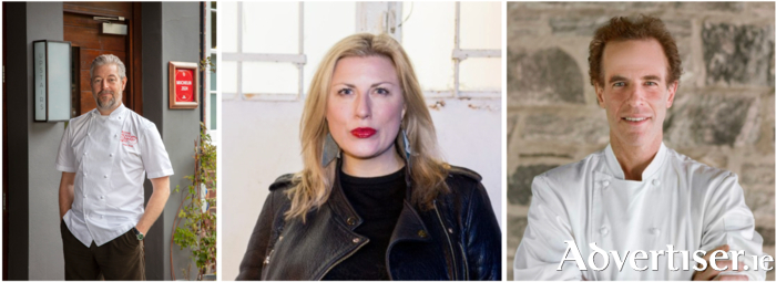 From left: FOTE 25 speakers Adam Byatt, Anna Norström, and Dan Barber, 