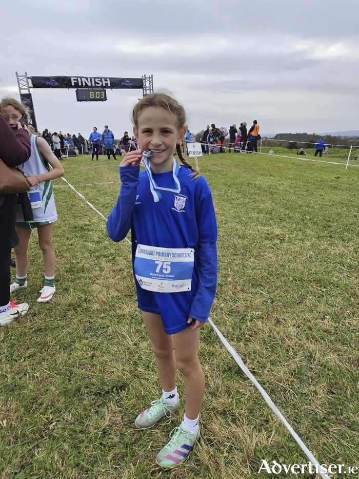 Hana Faraj Gheziel winner 3rd/4th class Girls race at Connacht 
Primary Schools Cross Country, for Scoil Caitriona Renmore.