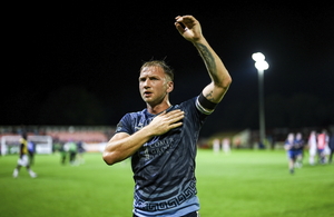 Stephen Walsh of Galway United after the SSE Airtricity Men&#039;s Premier Division match between St Patrick&#039;s Athletic and Galway United at Richmond Park in Dublin. (Photo by Stephen McCarthy/Sportsfile)