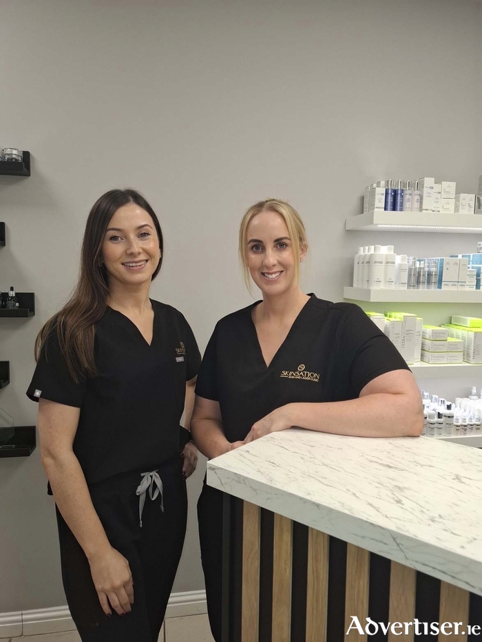 Newly appointed skin therapist Emma Geraghty with owner of Skinsation, Martina Heffernan