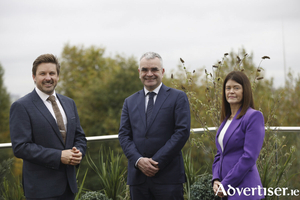 Allan Mulrooney CEO of WDC, TD Dara Calleary Minister for Rural and Community Development and the Gaeltacht, Gillian Buckley Head of Investment, WDC.