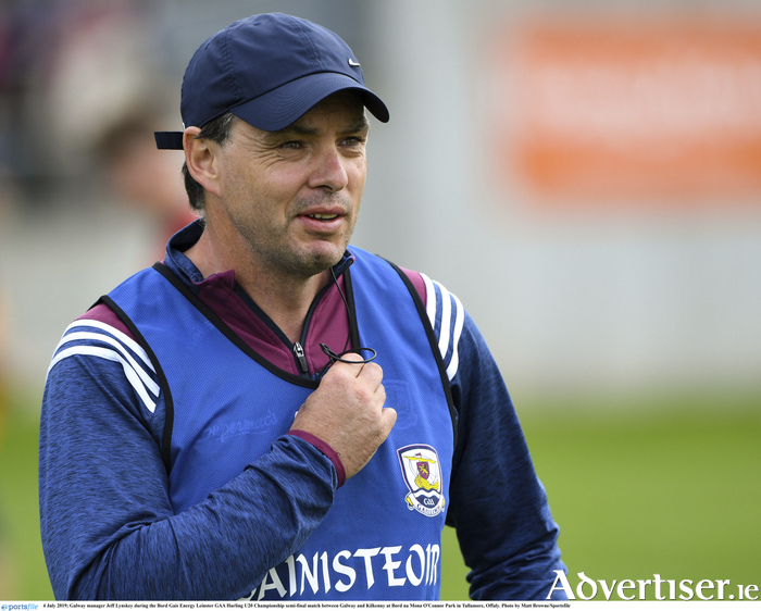 Former Galway manager Jeff Lynskey 
during the Bord Gais Energy Leinster GAA Hurling U20 Championship semi-final match between Galway and Kilkenny at Bord na Mona O'Connor Park in Tullamore, Offaly in 2019.
 (Photo by Matt Browne/Sportsfile)