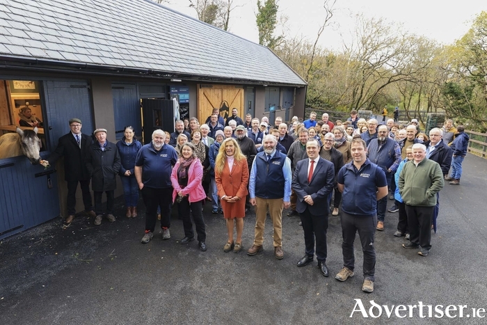 The attendees pictured at the official opening of the brand new Connemara Pony Heritage Centre at Connemara National Park by Fianna Fáil T.D. Mr John Connolly. Photo Martina Regan