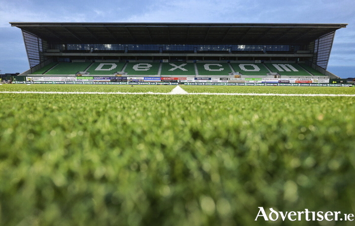 A general view of the new stand which is under construction before the United Rugby Championship match between Connacht and Vodacom Bulls at Dexcom Stadium in Galway. (Photo by Thomas Flinkow/Sportsfile)