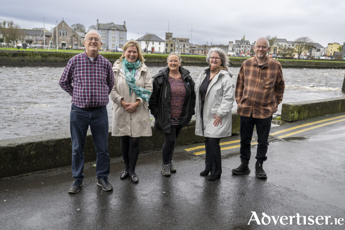 From left: Brendan Smith, Tuatha Terryland Forest Park; Paula Kearney, GCC Biodiversity Officer; Caroline Stanley, Friends of Merlin Woods; Sharon Connolly, GCC Senior Engineer; Dan Clabby, Conservation Volunteers Galway.
