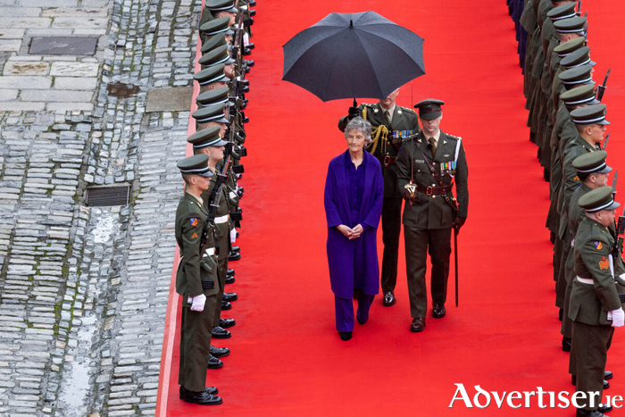 President Catherine Connolly pictured during the Presidential Inauguration ceremony at Dublin Castle on Tuesday.
